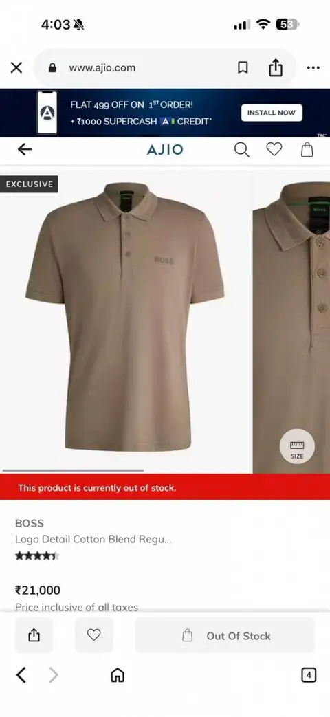 Boss Chest Logo Polo T-shirt Coffee