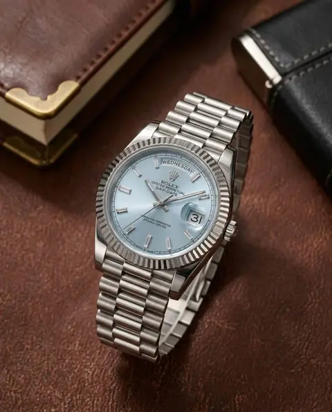 Rolex Oyster Perpetual Day Date Silver-Sky