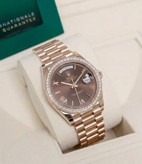 Rolex Oyster Perpetual Day Date Diamond Copper-Brown