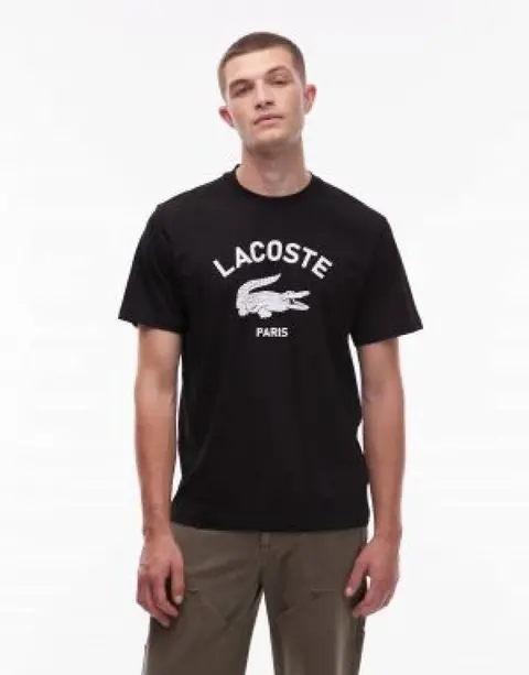 No return Lacost imported tshirt Black