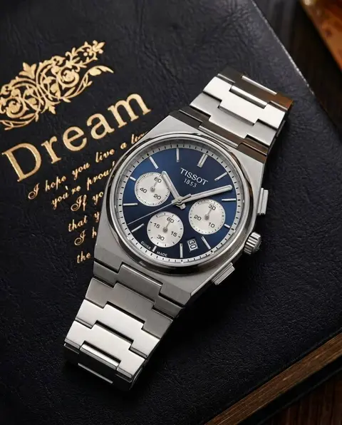Tissot 1853 Prx Chronograph Steel Silver-Blue
