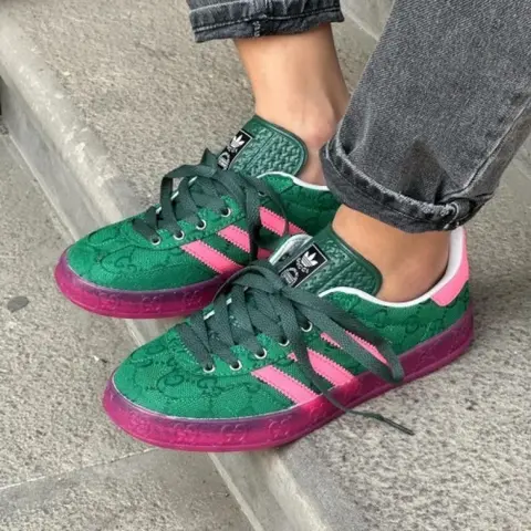 Adidas x gazellee green pink fix