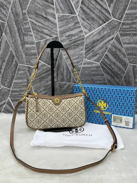 Toryy Burch Brown Studio Shoulder Crossbody Bag With OriginalBox & DustCover
