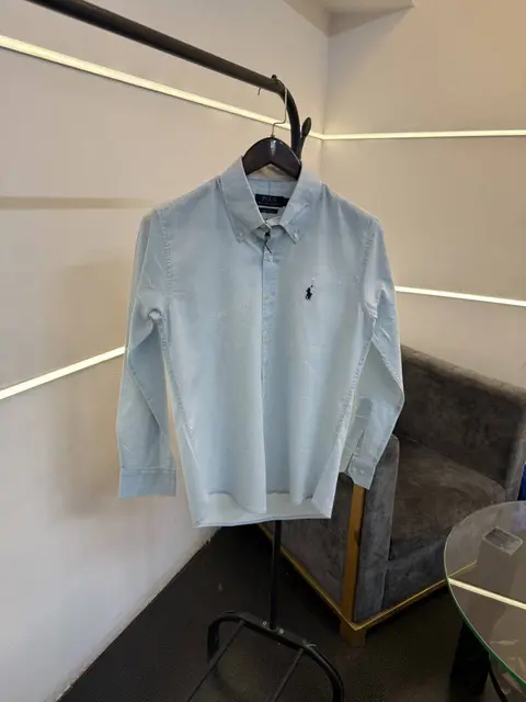 Ralph lauren linen imported shirt sky blue