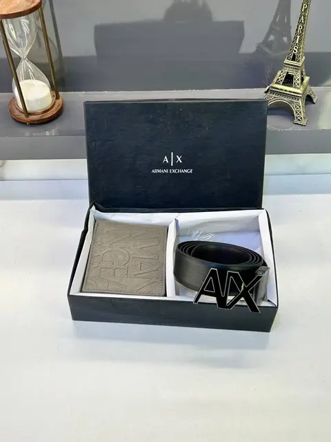 Armani Exchange Wallet & Belt Combo Fa 728