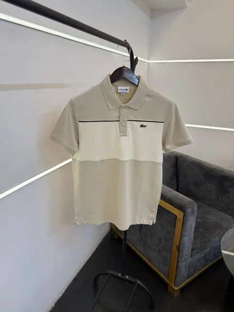 Lacoste imported polo tshirt cream
