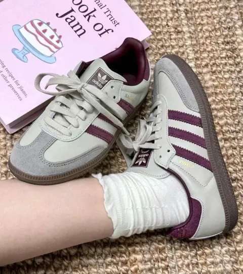 Adidas Samba OG Putty Grey Maroon