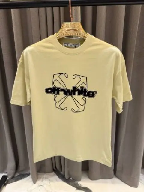 No Return Of white Round Neck T-shirt Yellow