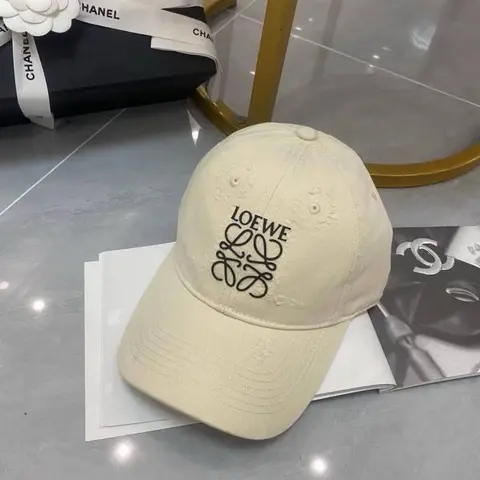Loewe Denim Washed Beige Premium Unisex Cap With Safety Box