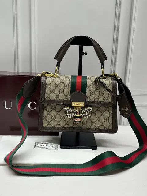 Gucci Bee Queen Margaret Top Handle ShoulderBag With OriginalBox DustCover Highend