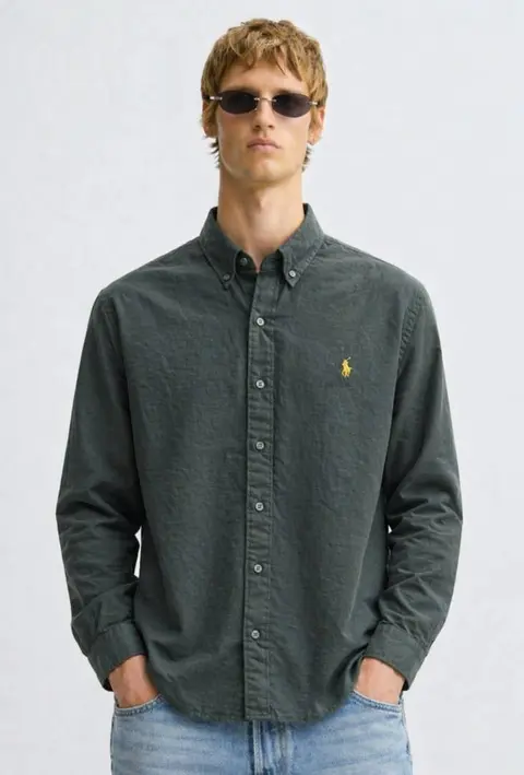 RALP- L-AUREN P-OLO IMPORTED STORE ARTICLE SHIRT leelan fabric