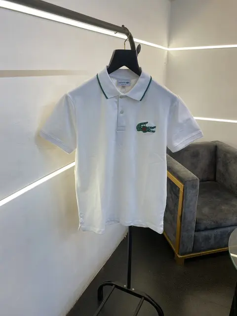 Lacoste imported polo tshirt white sale