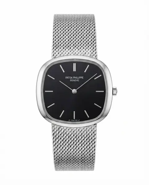 Patek philipe Ellipse Timepiece Silver Black Dial