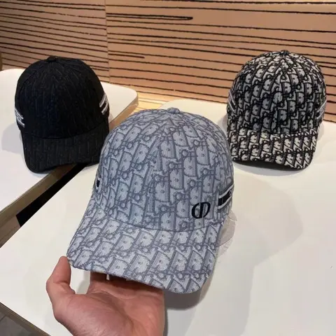 Dior Cd Oblique Monogram Premium Unisex Cap ( With Safety Box ) Grey