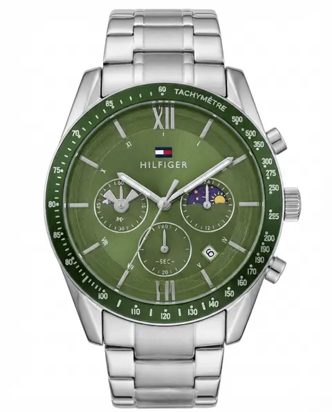 Tommy Hilfiger Multifunction Silver Green Dial