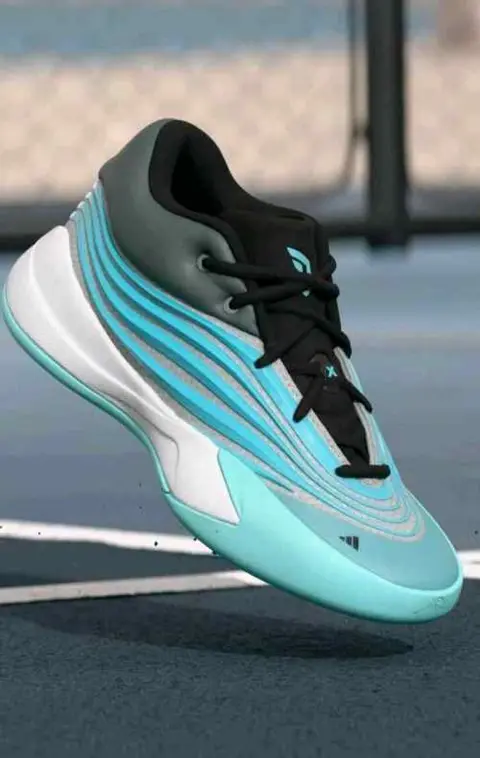 Adidas Dame X Older Kids (GS)Flash AquaCore BlackGrey331 (4)