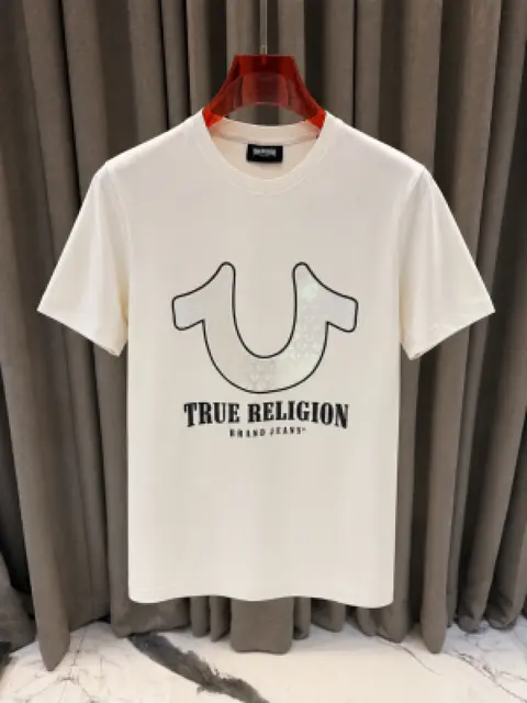 True Religion Embossed Logo Round Neck T-shirt White