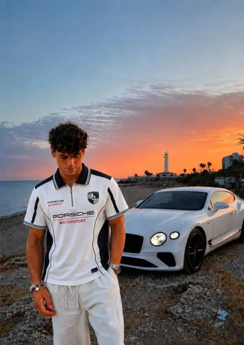 PORSCHE BOSXS IMPORTED STORE ARTICLE POLO T-SHIRxT