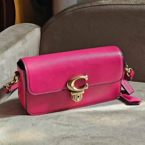 Coach Studio Baguette Hot-Pink Leather With OriginalBox DustCover Tags