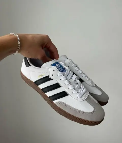Adidas Samba White to Black