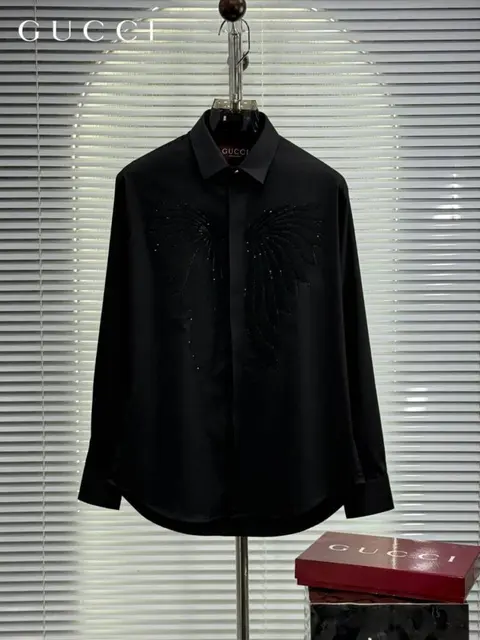 Gucci Premium Box Pack Full Sleeves Shirt Black