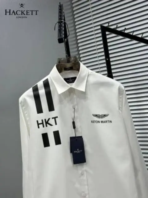 Hackett Chest Logo Full Sleeves Shirt White