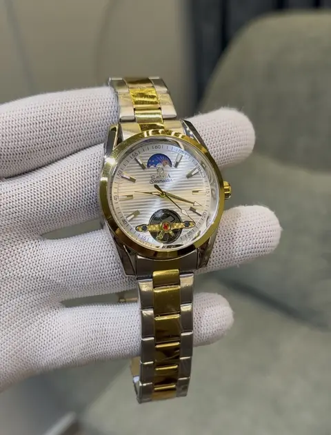 Omega TwoTone WhiteDial Battery