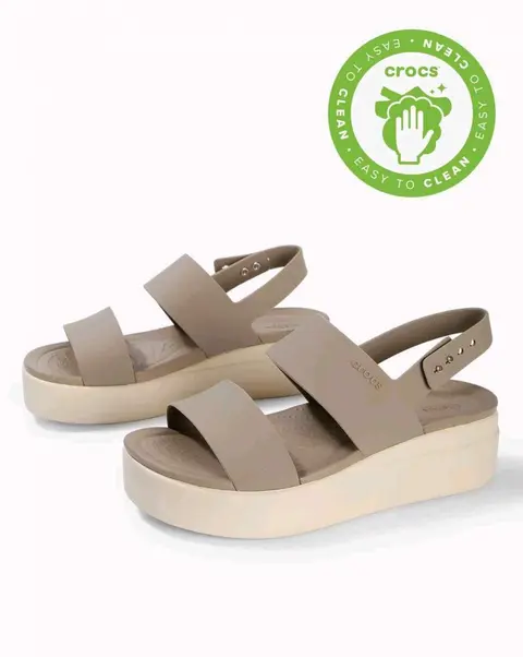 Crocs brooklyn slingback low wedge sandals