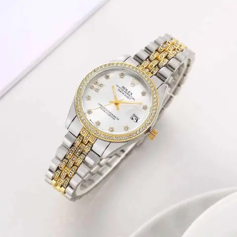 Rolex Oyester Perpetual Date Just 2Ton-Gold-White