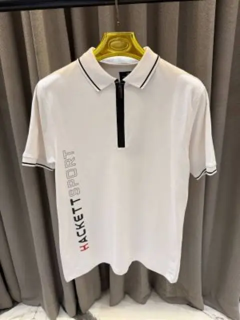 No return Hacke t imported polo Tshirt white
