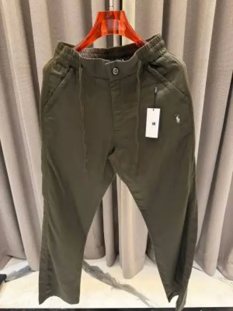 lauren signature linen pants olive green