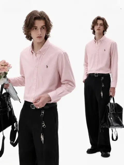 Ralph L-AUREN P-OLO xIMPORTED STORE ARTICLE SHIRT linen fabric