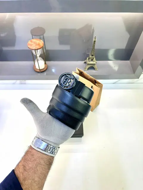 Burberry Black Reversible Belt Fa 336