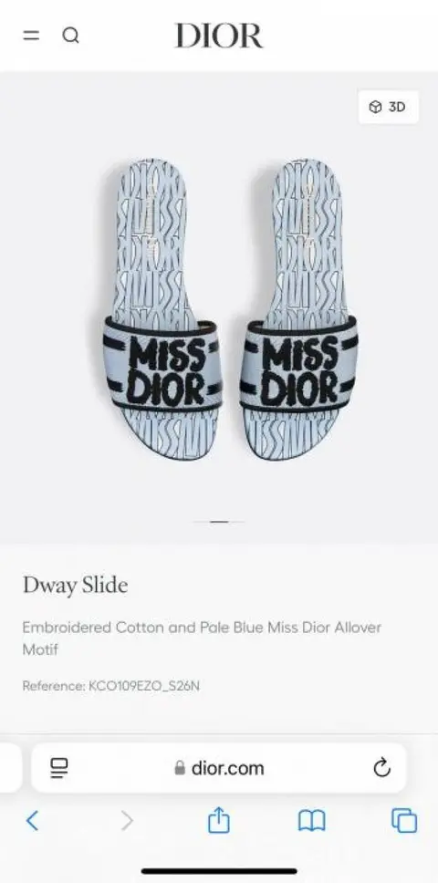 Miss Dioor Dway Flats With Original Box CarryBag