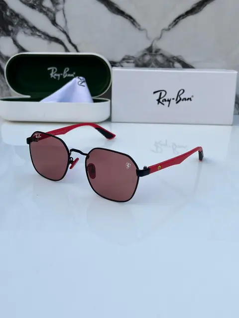 Rey ban 406 black red