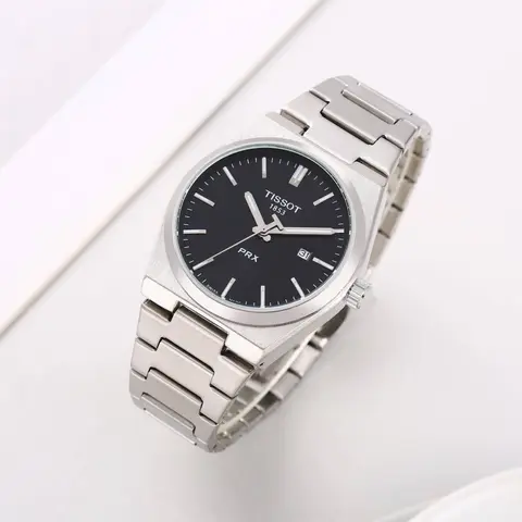 Tissot 1853 Prx Silver-Black Plain