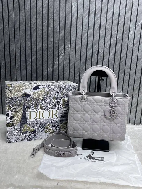 Dior 6099-1 Lady Matte Gray Large Size With Original Box & DustCover
