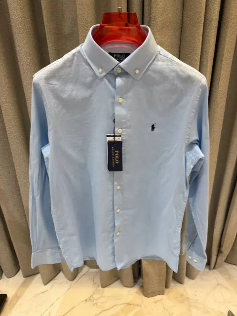 Ralph Lauren Chest Logo Full Sleeves Shirt Sky