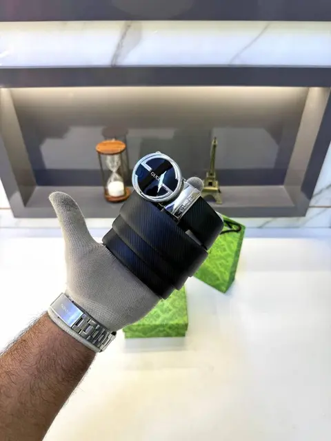 Gucci Reversible Sliver Glossy Belt Fa 488