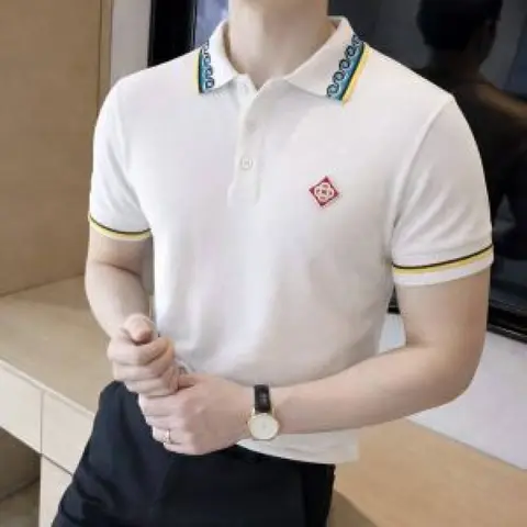 Casablanca imported polo Tshirt White