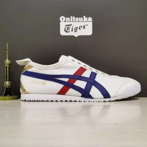 Mexico 66 Slip on white blue red x gold