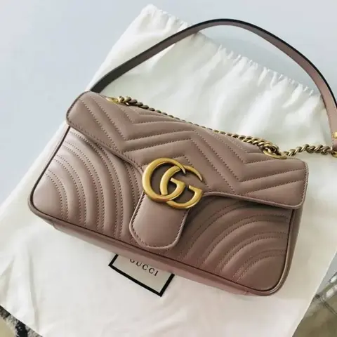 Gucci Marmont Beige Gold With OriginalBox