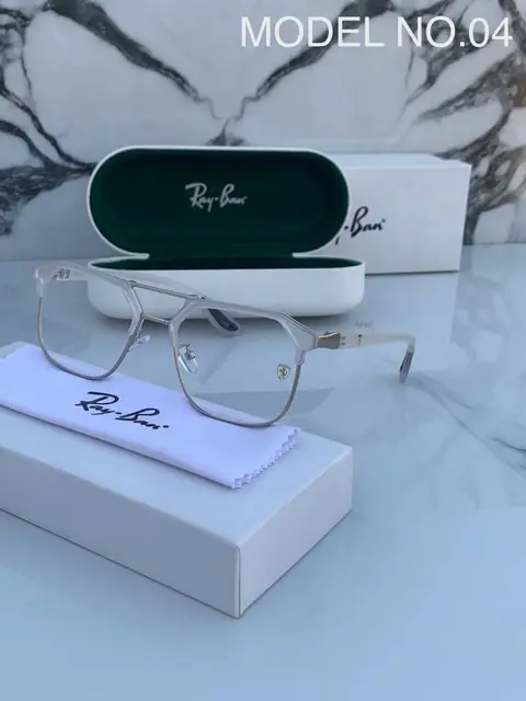 Ray-Ban 04 white plano