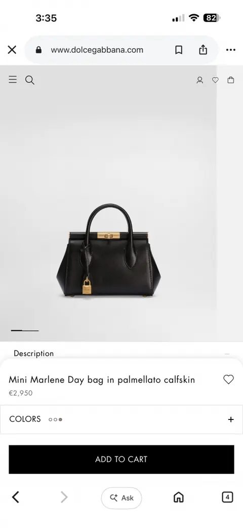 Dolcce & Gabbana 9026 Mini MarleneBlack With Original Box & DustCover
