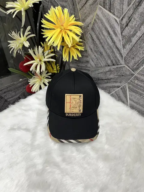 Burberry Equestrian Knight Black Monogram Premium Unisex Cap (With Safety Box)