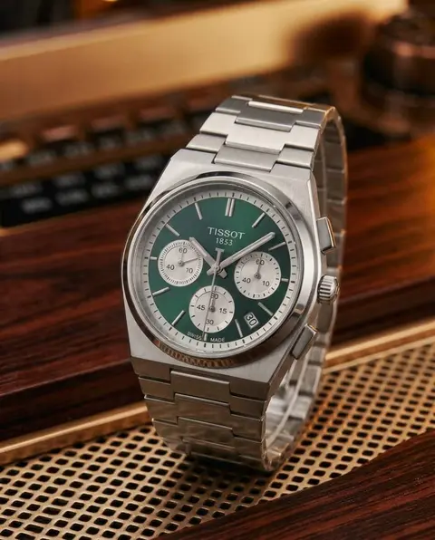 Tissot 1853 Prx Chronograph Steel Silver-Green
