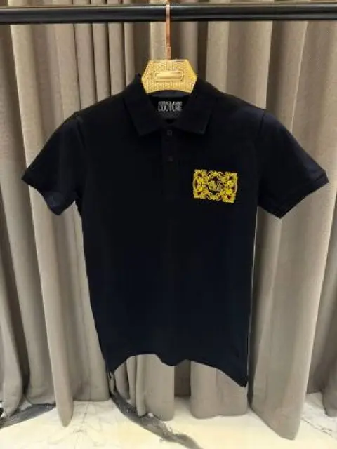 Versace impoted Polo t-shirt Black