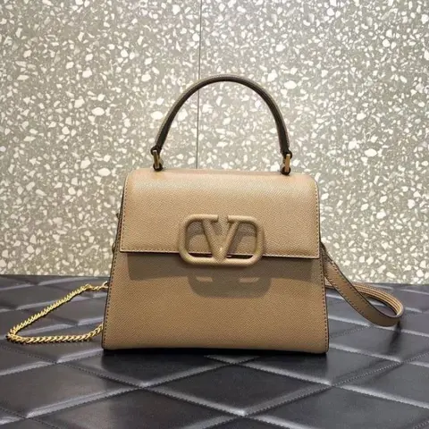 Valentynoo Beige VSling TopHandle ShoulderBag With duscovero