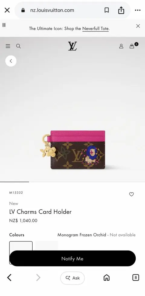 Louis Vuitton LV Charm CardHolder With Original Packing