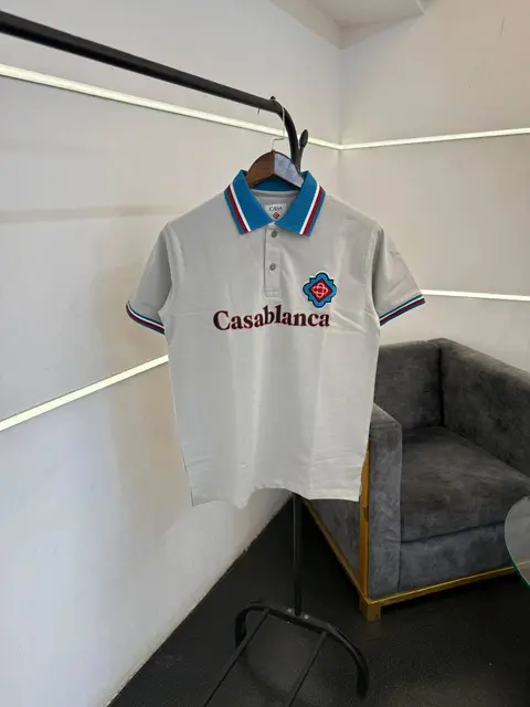 Casablanca imported box pack polo Tshirt grey